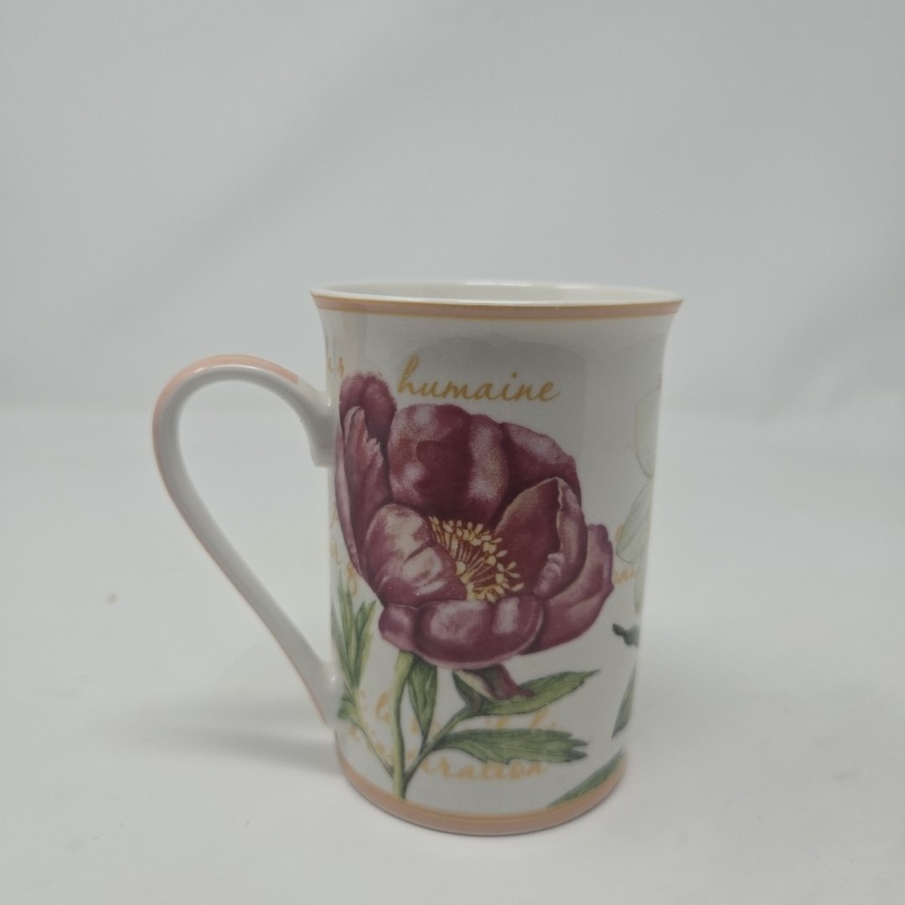 Kent Pottery Porcelain Pink Floral Mug 4" Coffee Tea Cup
